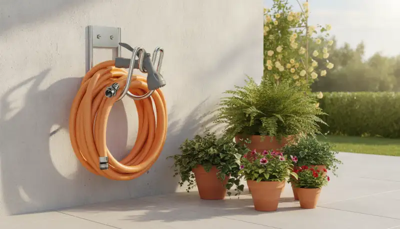 Eleganz trifft Funktion: Warum dieser Edelstahl Gartenschlauchhalter an Ihrer Wand nicht fehlen darf